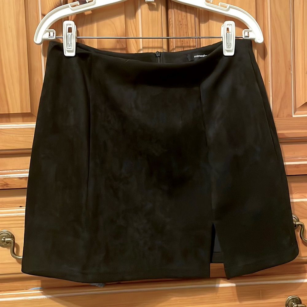Black velvet like skirt